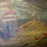 Peinture à l'huile ancienne de petite taille par Nicolai Coster 1901