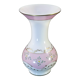 Vase pansu en opaline décor de fleurs emaillées NAPOLEON 3