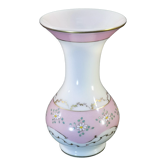 Pansu vase in opaline decoration of enamelled flowers NAPOLEON 3