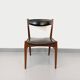 Vintage Scandinavian teak and leatherette chair from the 50s and 60s