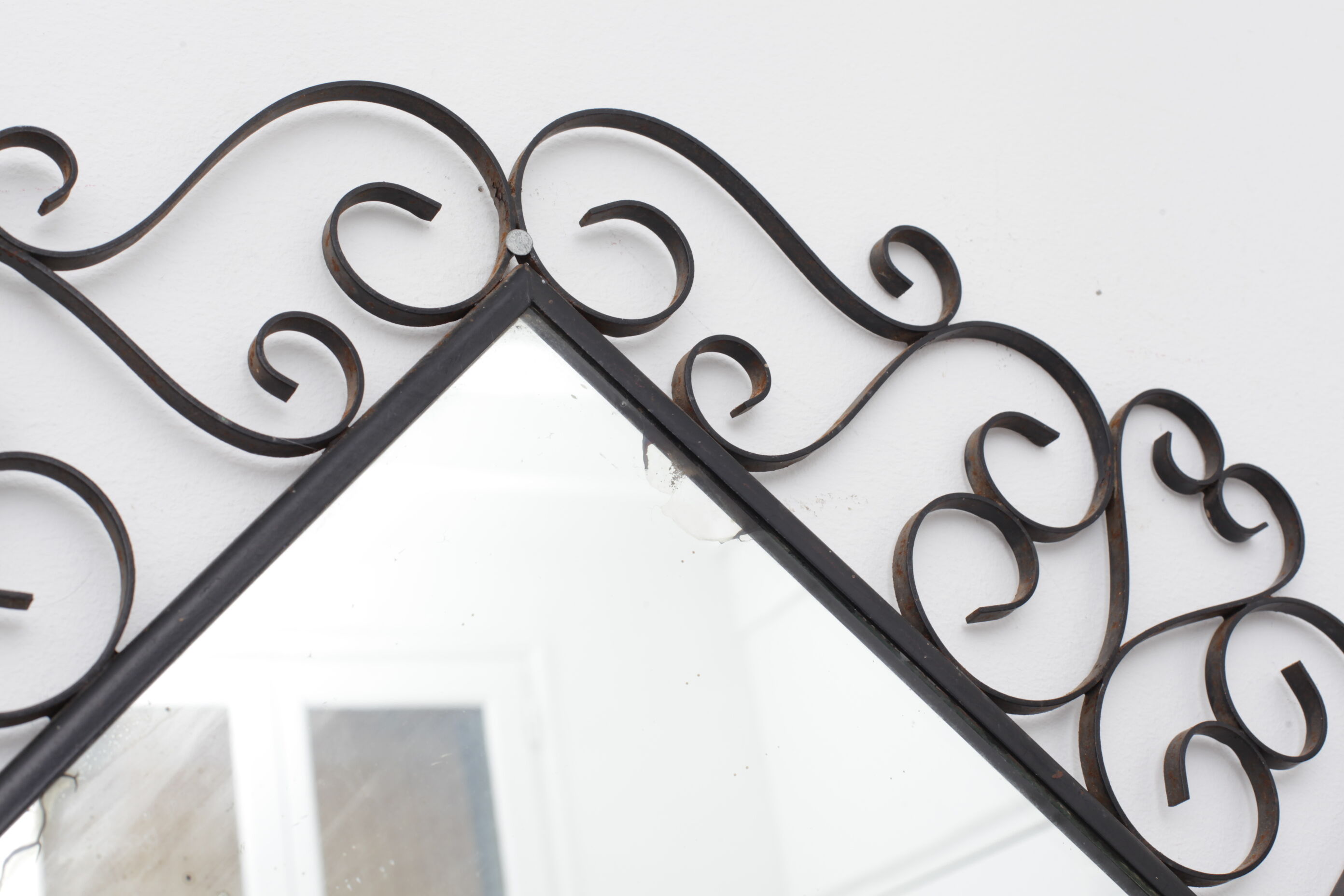 Chaty Vallauris wrought iron mirror 38cm