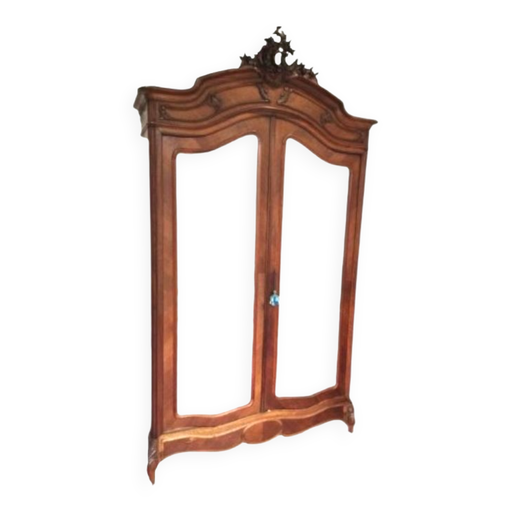 Antique wardrobe, Louis XV style wardrobe with mirror