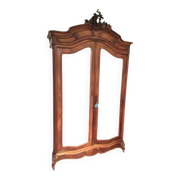 Antique wardrobe, Louis XV style wardrobe with mirror