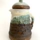 Glazed and scarified ceramic coffee pot, 1980s.