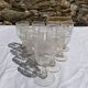 Verres  à pieds 12 cm gravure feuillage