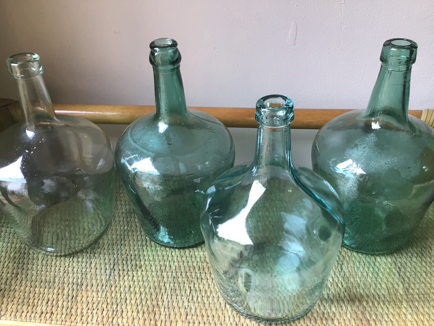 Set of 4 glass cylinders