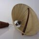 Teak and Sisal Ceiling Lamp from Temde, 1960s