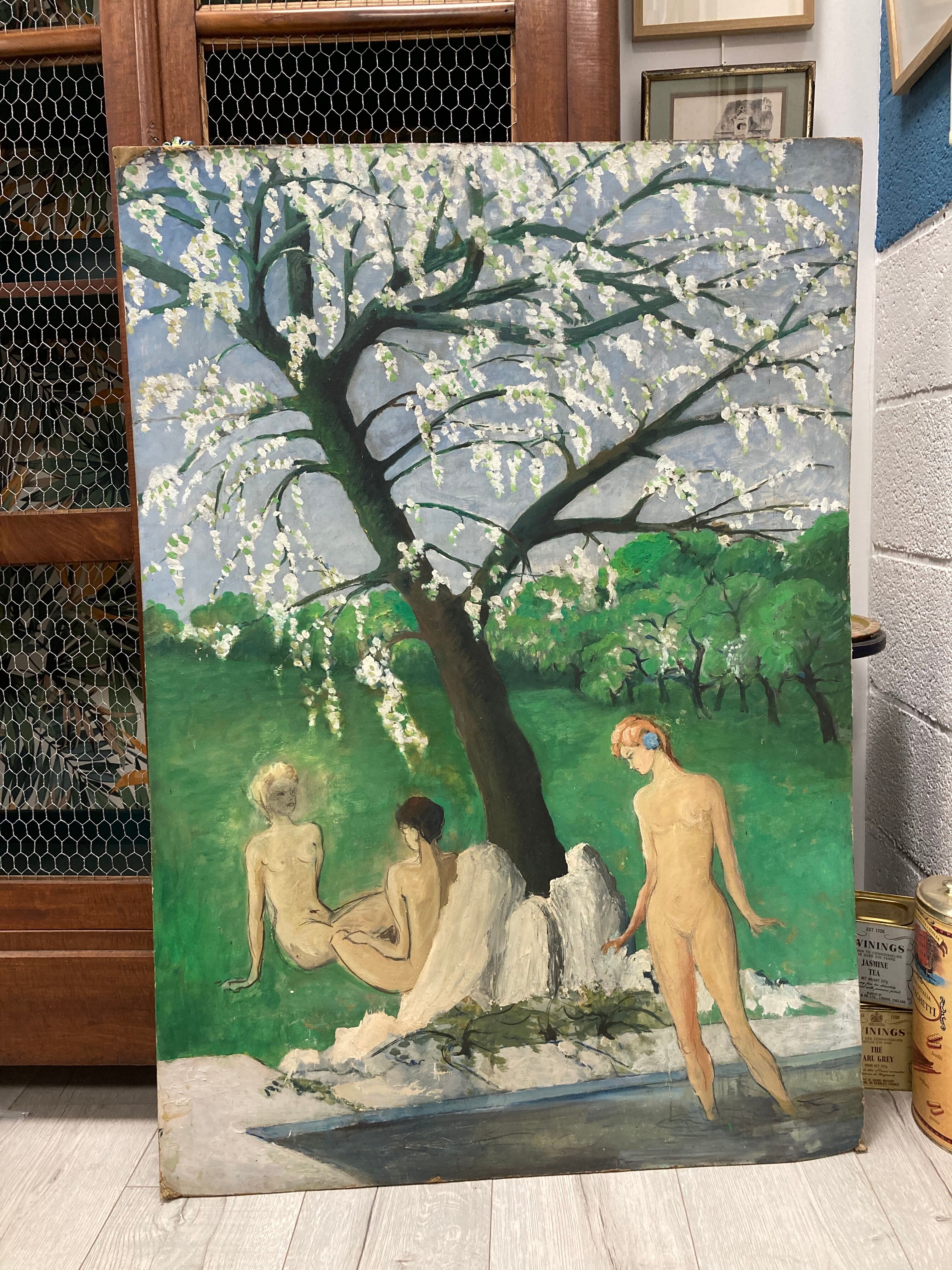 Oil on sign "The Three Graces"