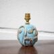 Vintage lamp, ceramic relief lamp, table lamp, bedside lamp, art deco, pottery, 50's