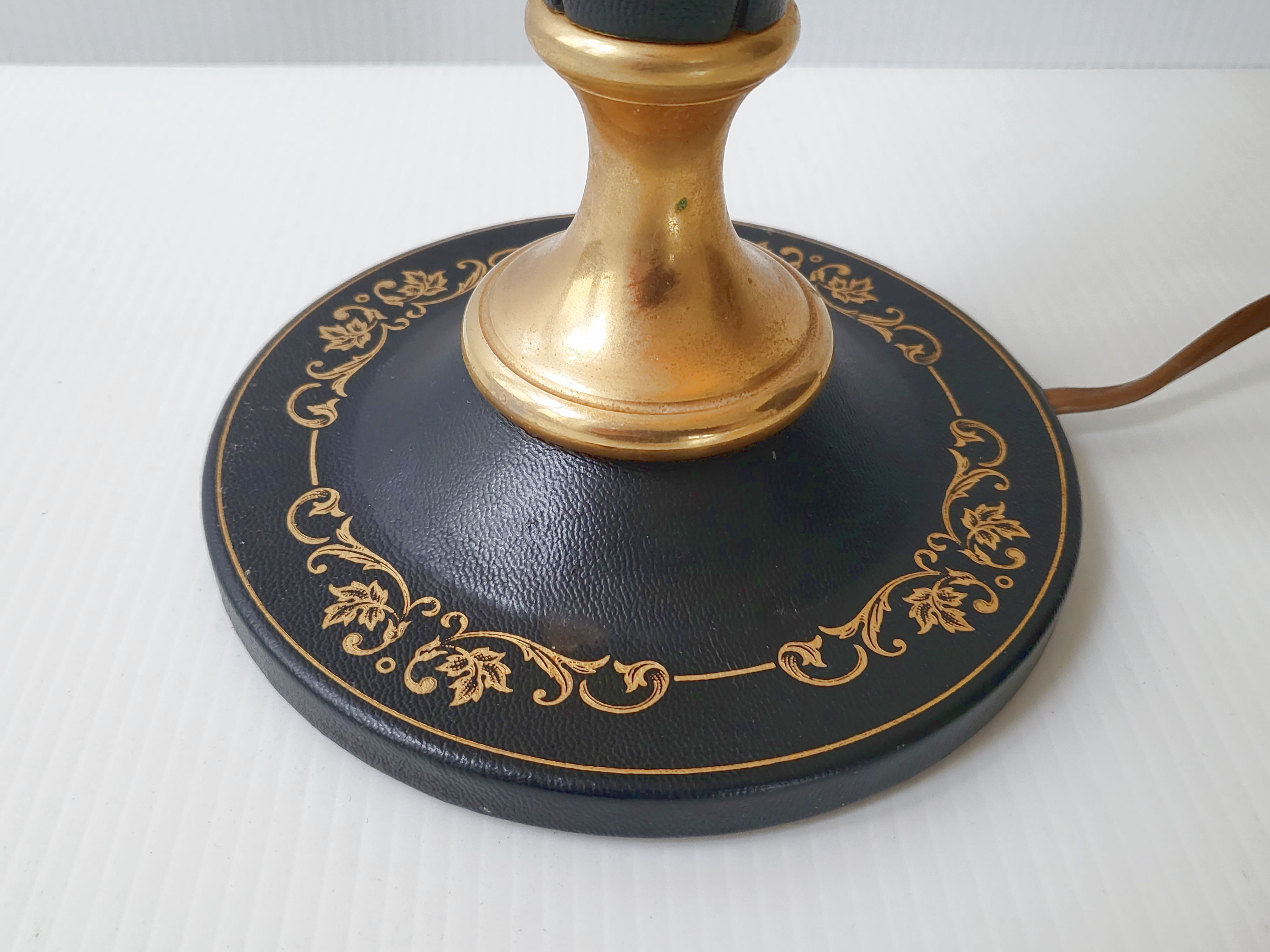 Leather lamp the Tanner 1970 vintage