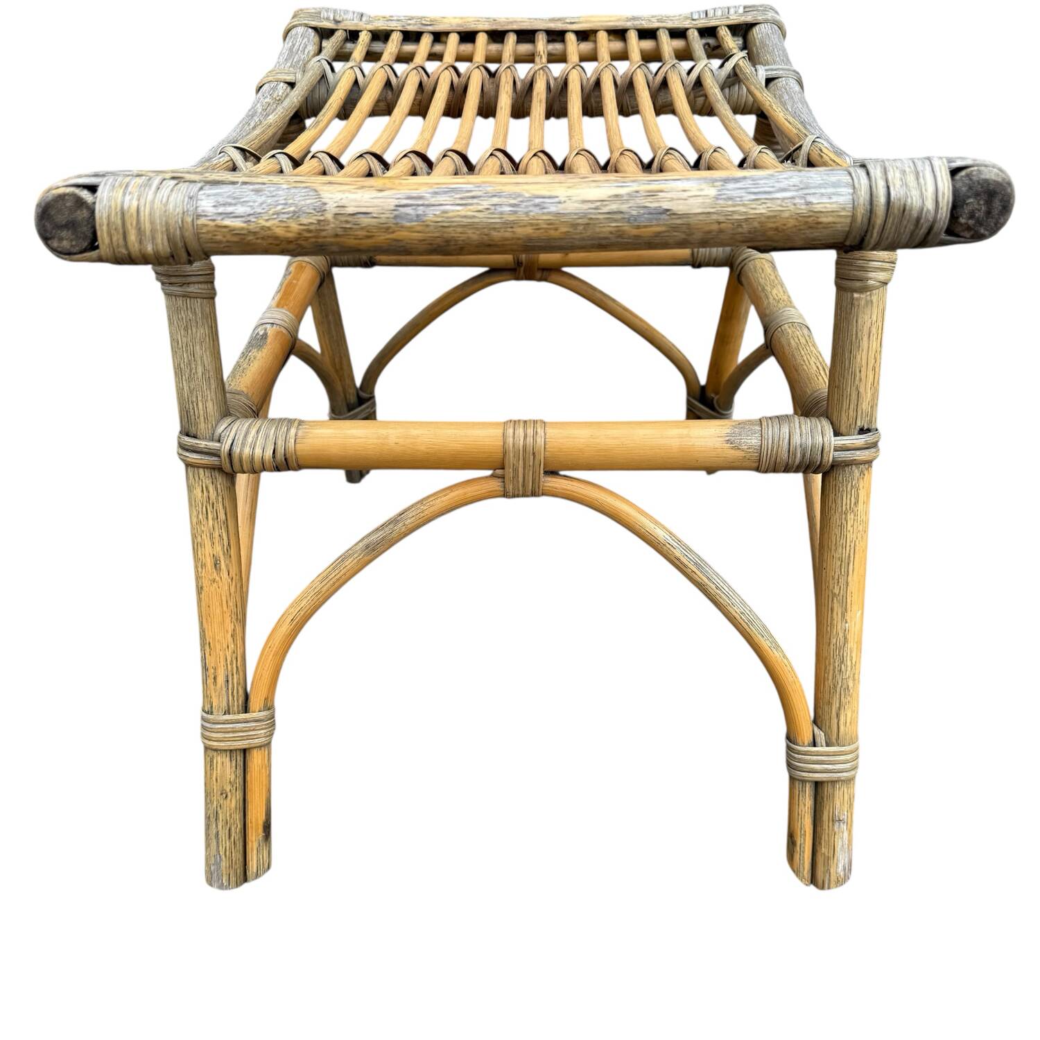 Rattan stool from the 70s France