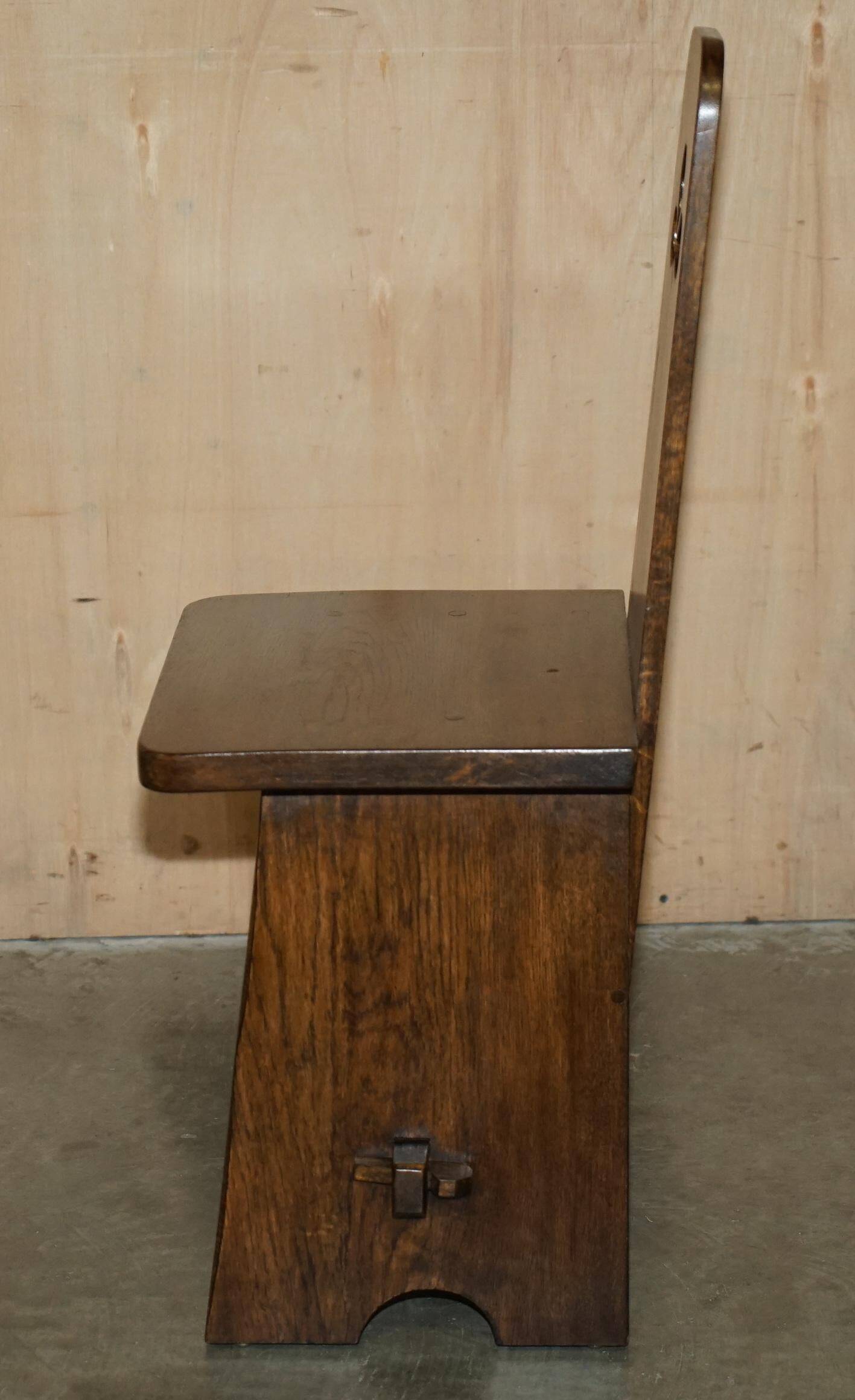 Pair of Victorian Arts and Crafts chairs with four boards.