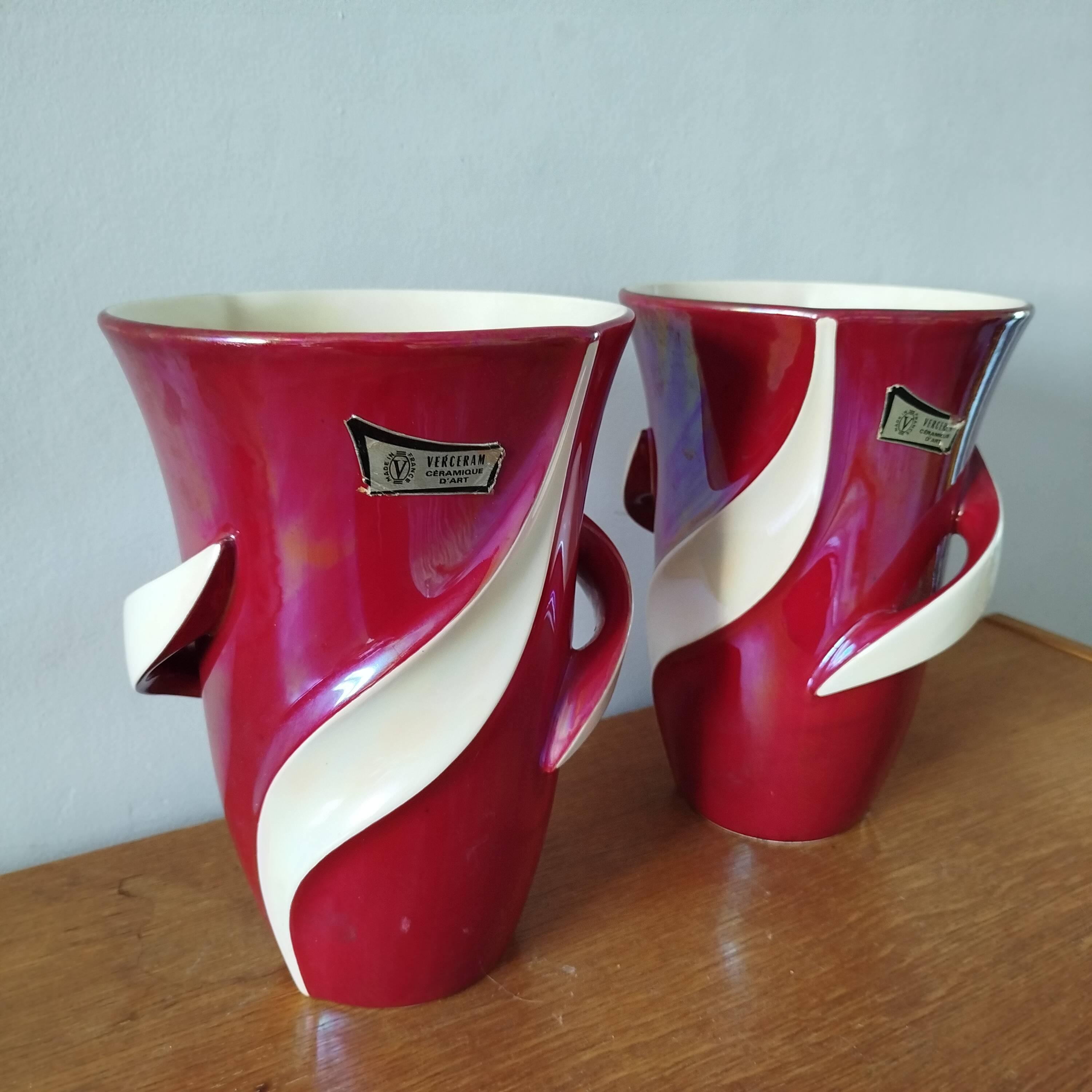 Pair of Veceram vases from the 50s
