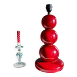 Red ceramic lamp base