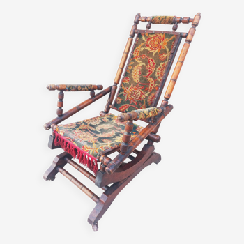 Napoleon III bamboo style rocking chair