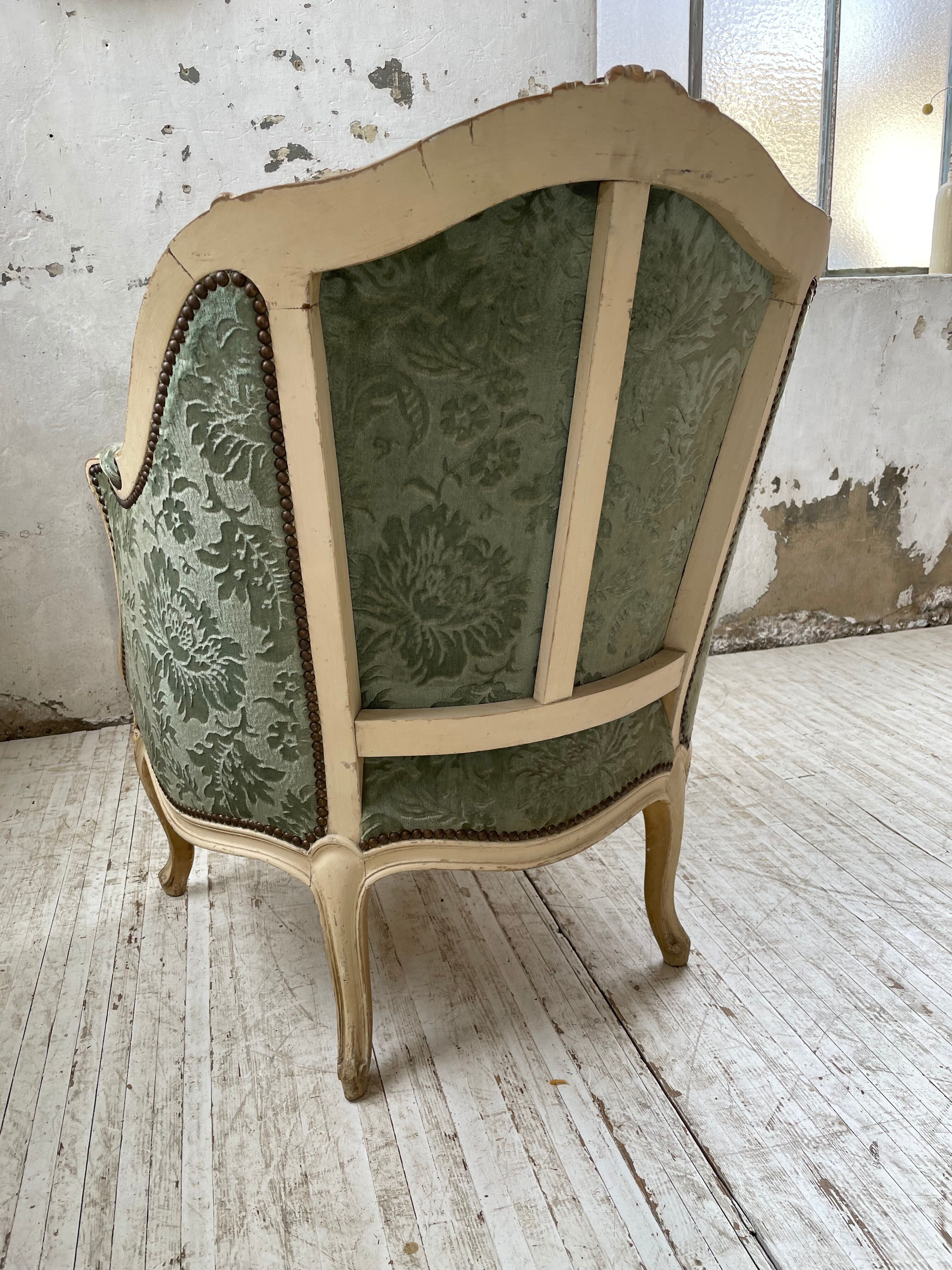 Louis XV shepherdess armchair