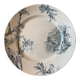 Plate on pedestal Creil and Montereau model Cherry Tree