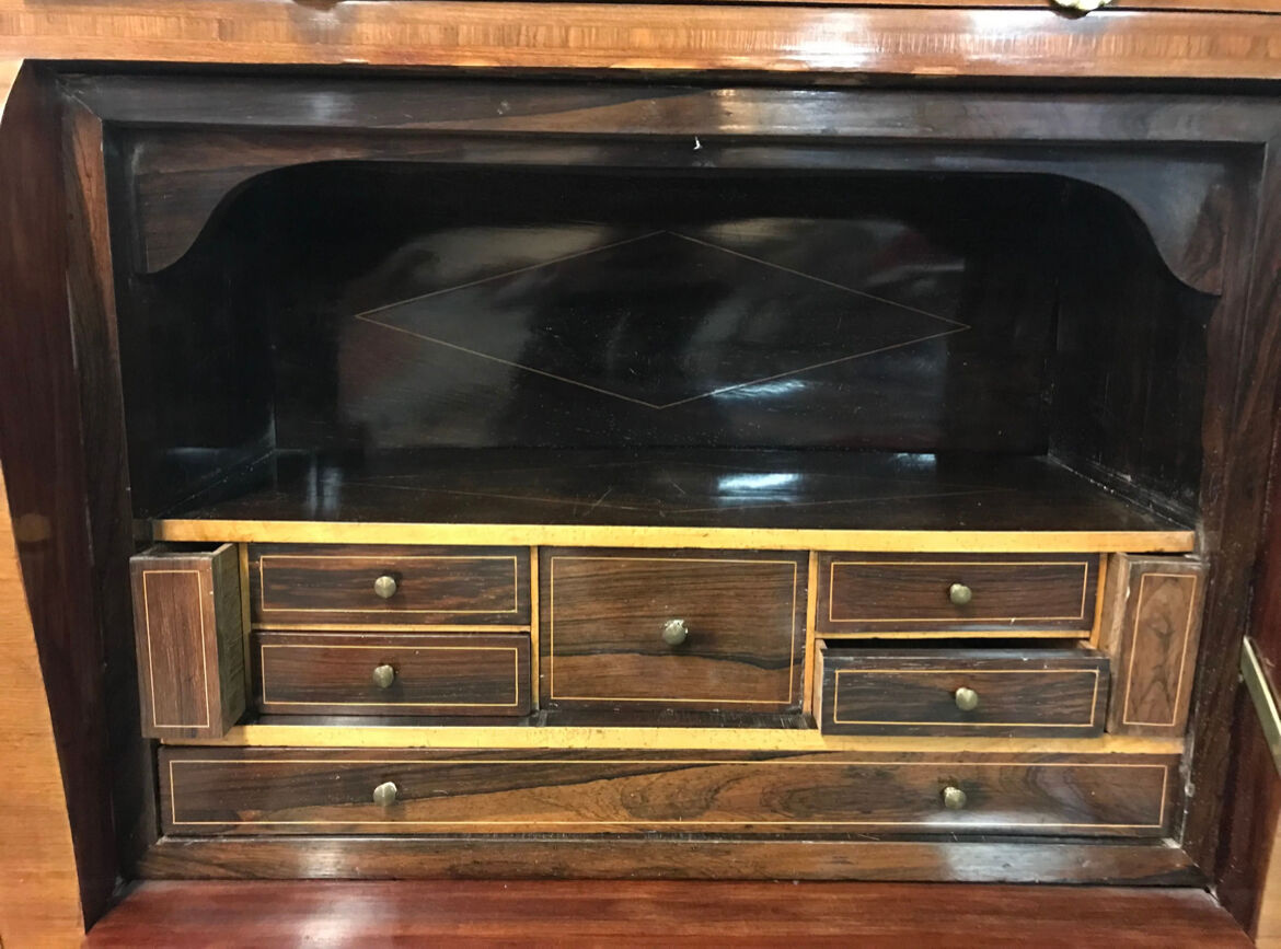 Curved secretary in Louis XV style