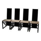 Quatre chaises 'Edo Series' par Kisho Kurokawa pour PPM Corporation | Japon 1980