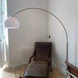 Méridienne fauteuil chaise longue cuir bois