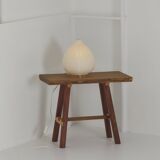 Contemporary handcrafted stool / end table in solid oak and ash wood