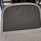 Prado Cinna square pouf with backrest