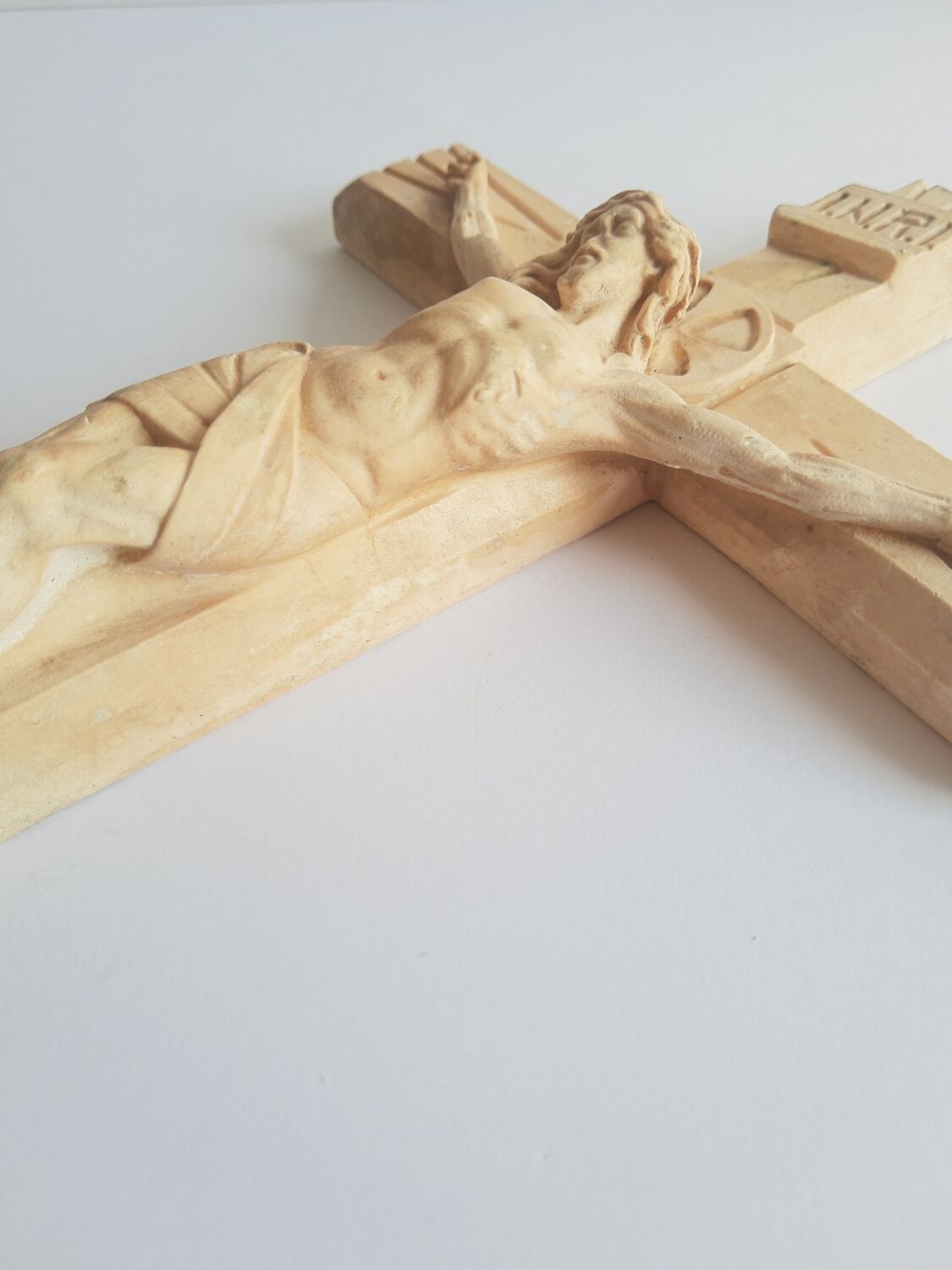 Vintage Christ plaster crucifix