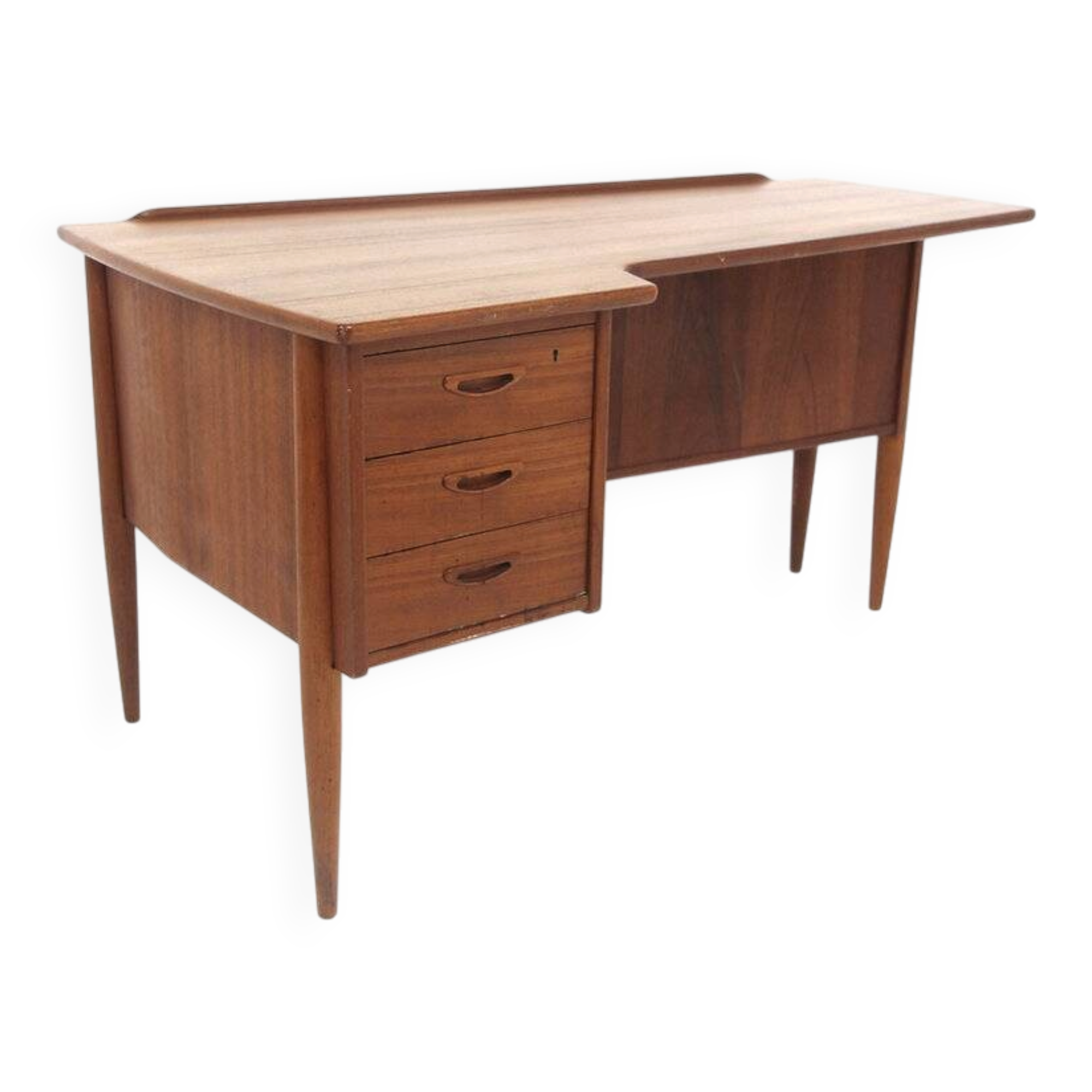 Scandinavian teak desk, Göran Strand, Lelångs Möbelfabrik, Sweden, 1950