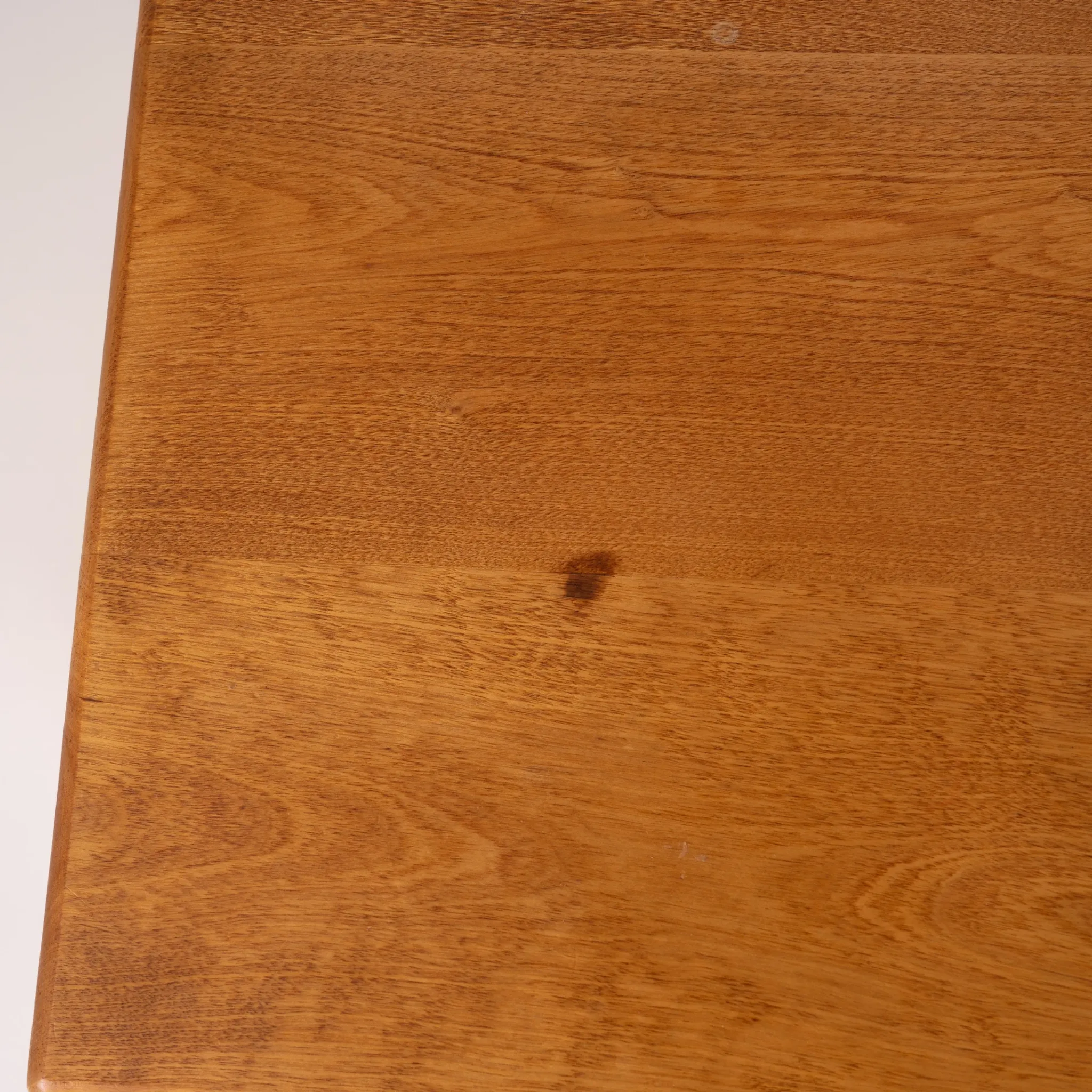 Pair of wooden bedside tables with rounded feet