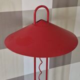 1980s red metal floor lamp