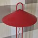 1980s red metal floor lamp