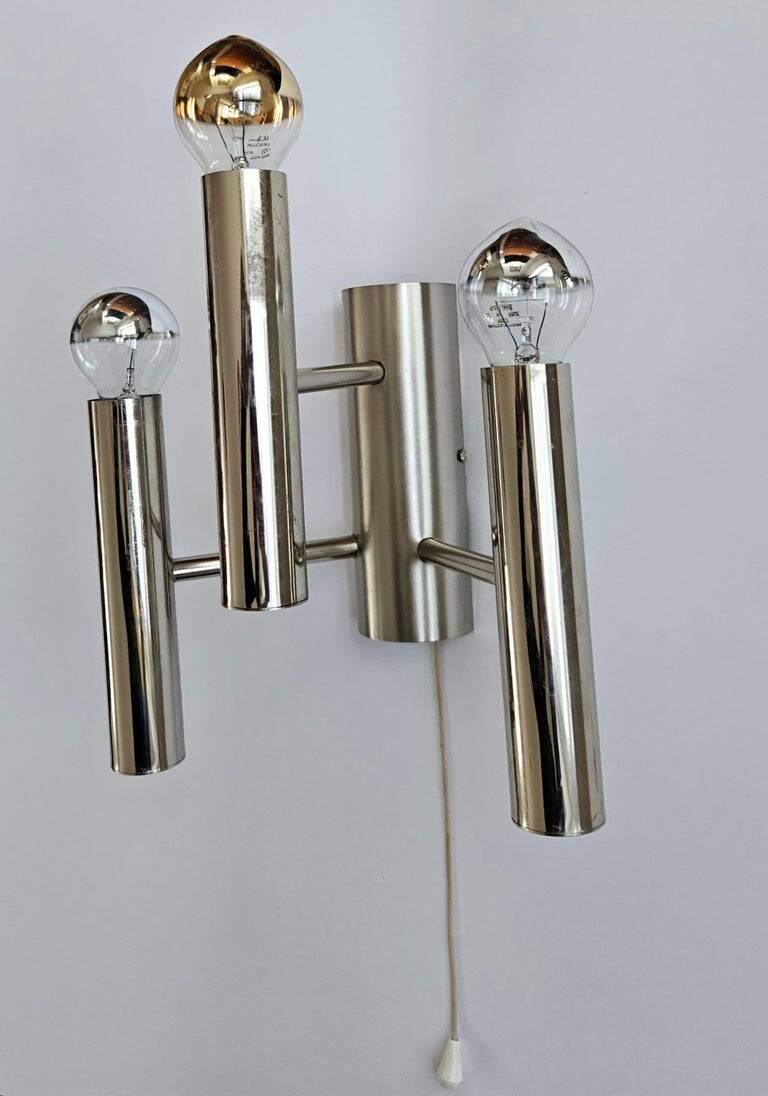 Set of Two Rare Midcentury Wall Lamp, Gaetano Sciolari, Italy, 1970s