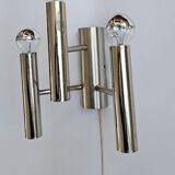 Set of Two Rare Midcentury Wall Lamp, Gaetano Sciolari, Italy, 1970s
