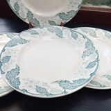 4 assiettes plates en terre de fer Parmentier St Amand