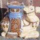 Camel side table in ceramic