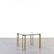 Hollywood Regency Brass and Glass Coffee Tables by Peter Ghyczy, 1970s, 2pc