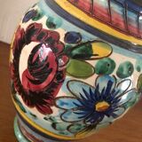 Italian majolica vase with flower pattern