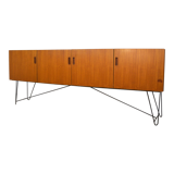 Scandinavian teak and metal row