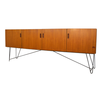 Scandinavian teak and metal row