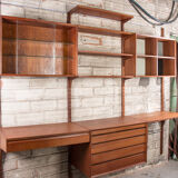 Danish modular teak shelf by Poul Cadovius 1960