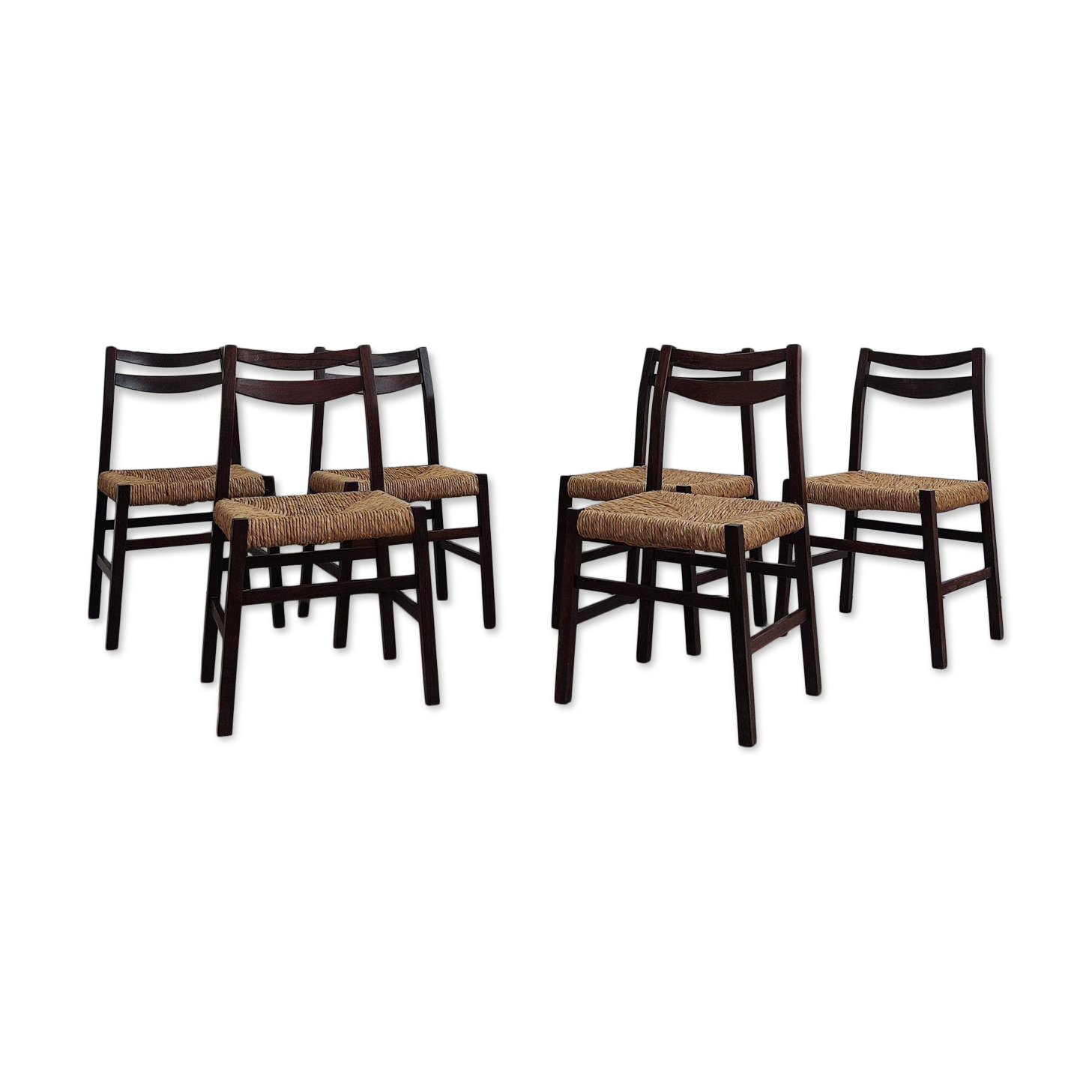 6 Italian chairs - Italy 1960s