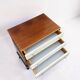 Small vintage drawer unit / bedside table with white drawers