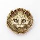 Trinket bowl "chat" in bronze