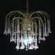 Set of 2 Meryl Streep, Pink Murano Flowers and Crystal Drops Chandelier, 19