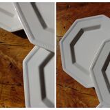 6 white octagonal dessert plates Johnson Brothers Heritage (ø 19.5 cm)