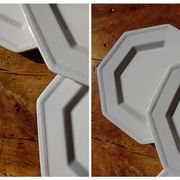 6 white octagonal dessert plates Johnson Brothers Heritage (ø 19.5 cm)