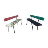 Lot de 2 bancs tapissés