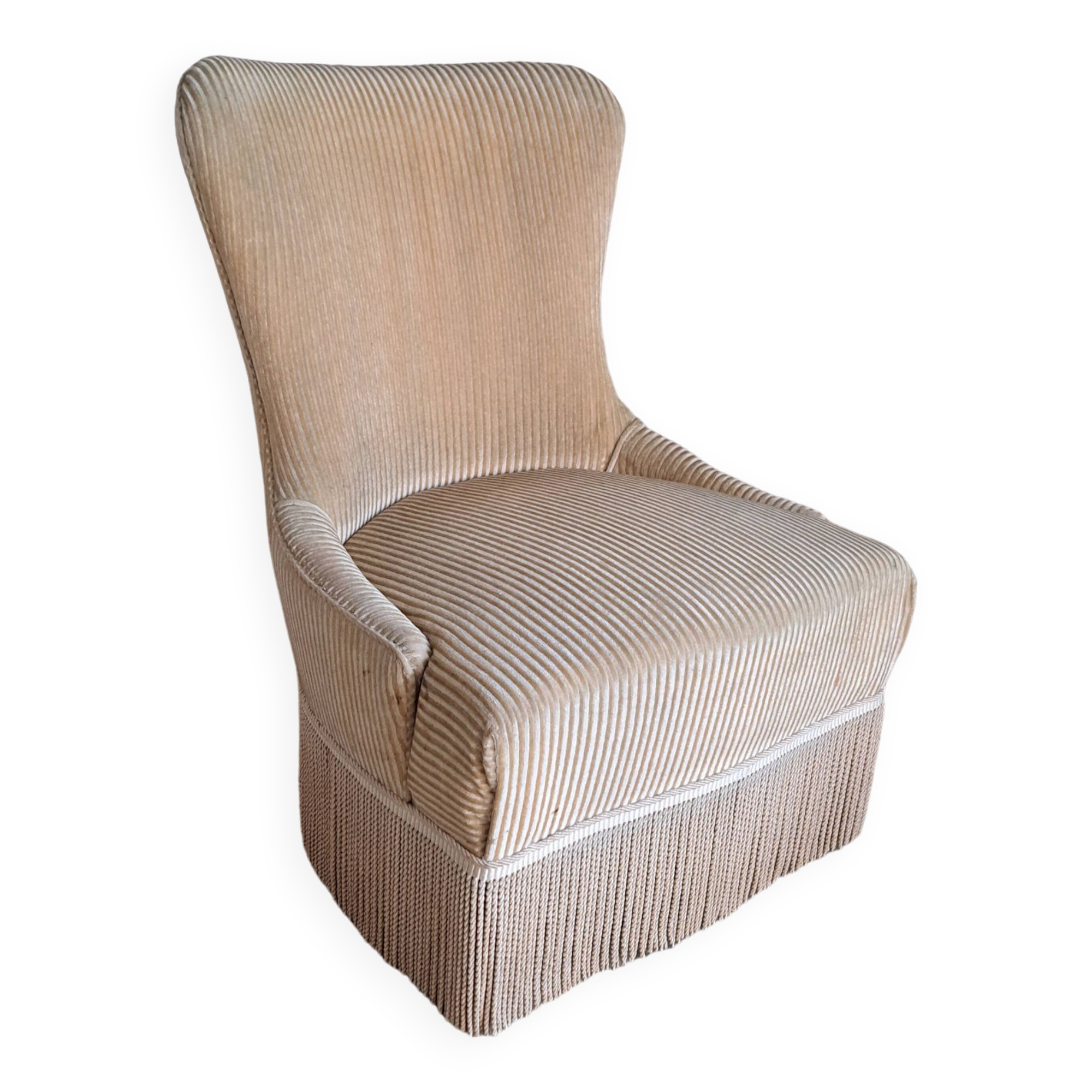 Velvet toad armchair