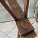 Pair of solid oak farmhouse benches 214cm for rustic table 1950