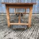 Vendée farmhouse table with cat bar and 2 drawers in solid cherry wood.